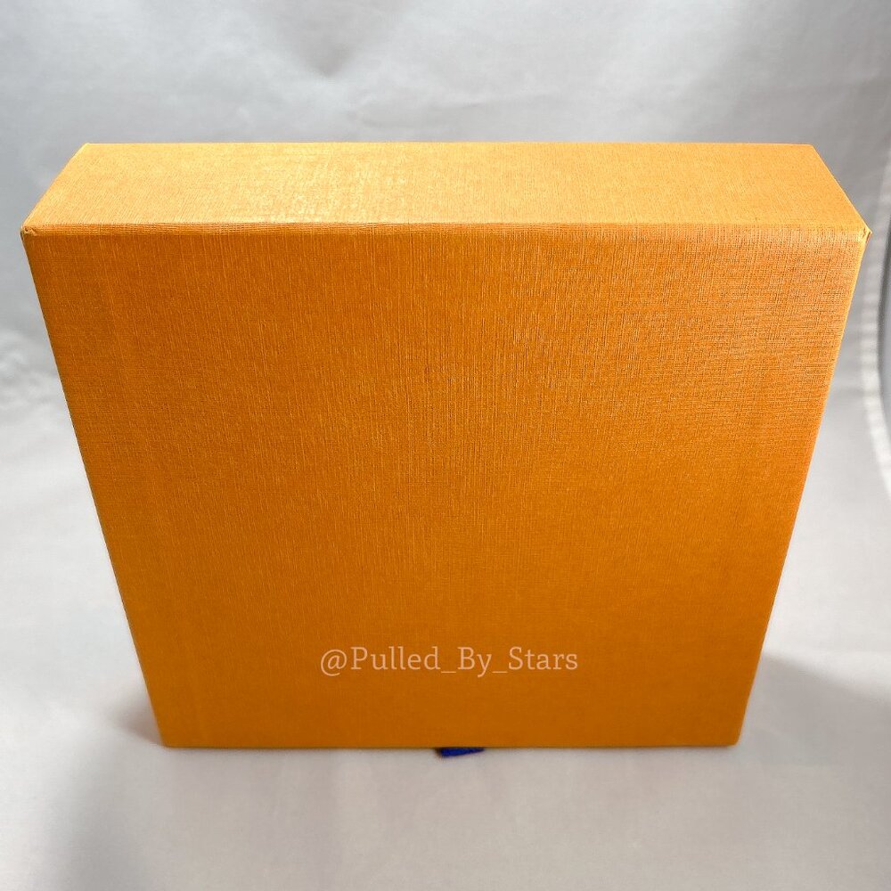 LOUIS VUITTON Medium Orange Pullout Drawer Box (7" x 7" x 2") + Ribbon & Misc. - Picture 11 of 16